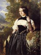 Franz Xaver Winterhalter A Swiss Girl from Interlaken china oil painting reproduction